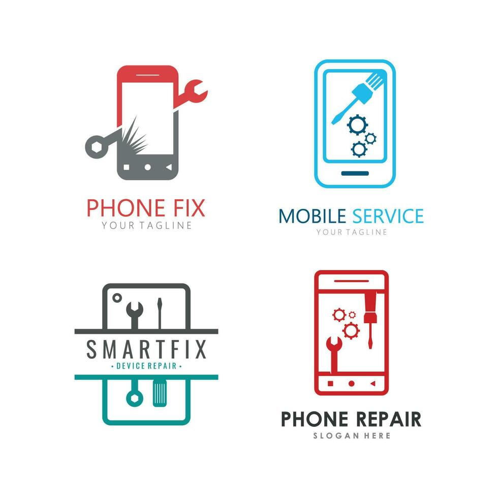 Phone Repair Service Logo Template vector