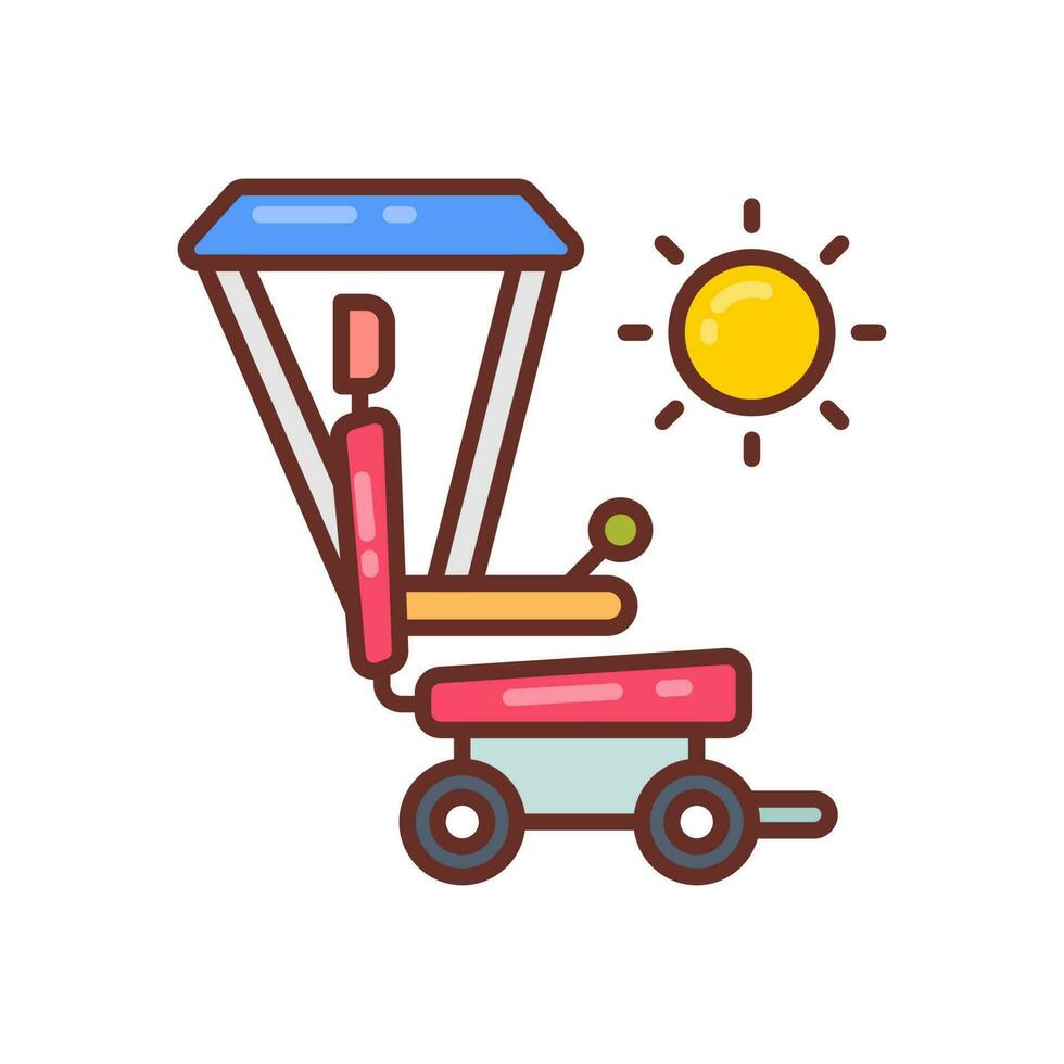 Solar Wheelchair icon in vector. Illustration vector