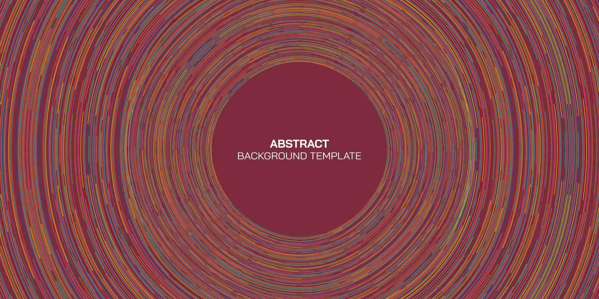 Abstract colorful circle on red background. Party invitation card. vector