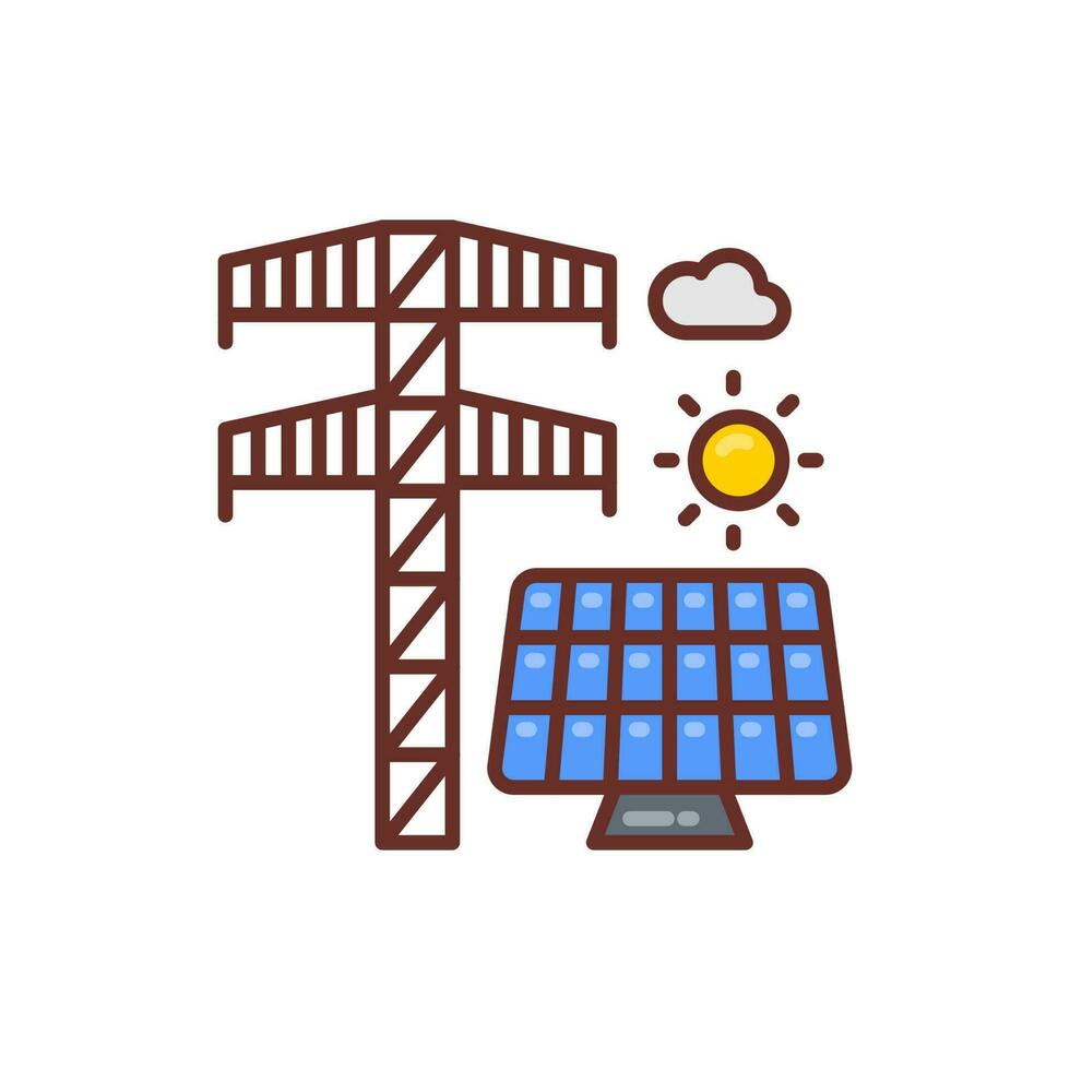 Solar Plant icon in vector. Illustration vector