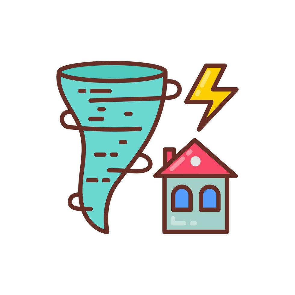 Tornado icon in vector. Illustration vector