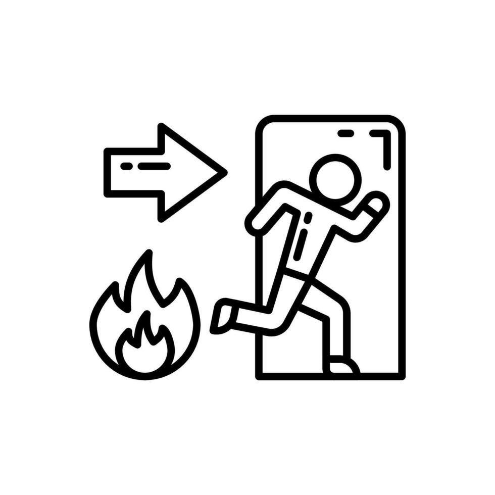 Evacuation icon in vector. Illustration vector