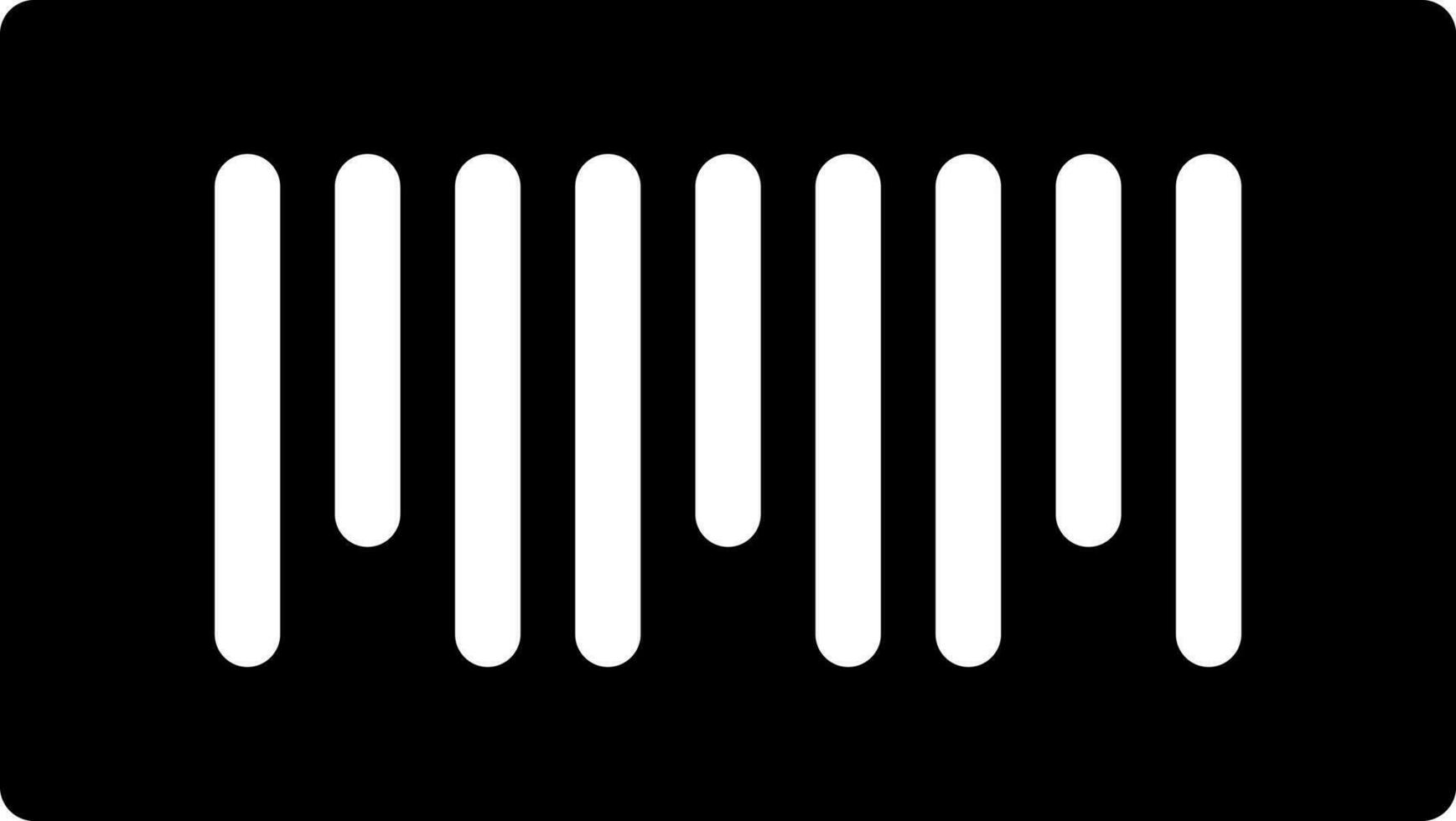 Glyph bar code icon or symbol. vector