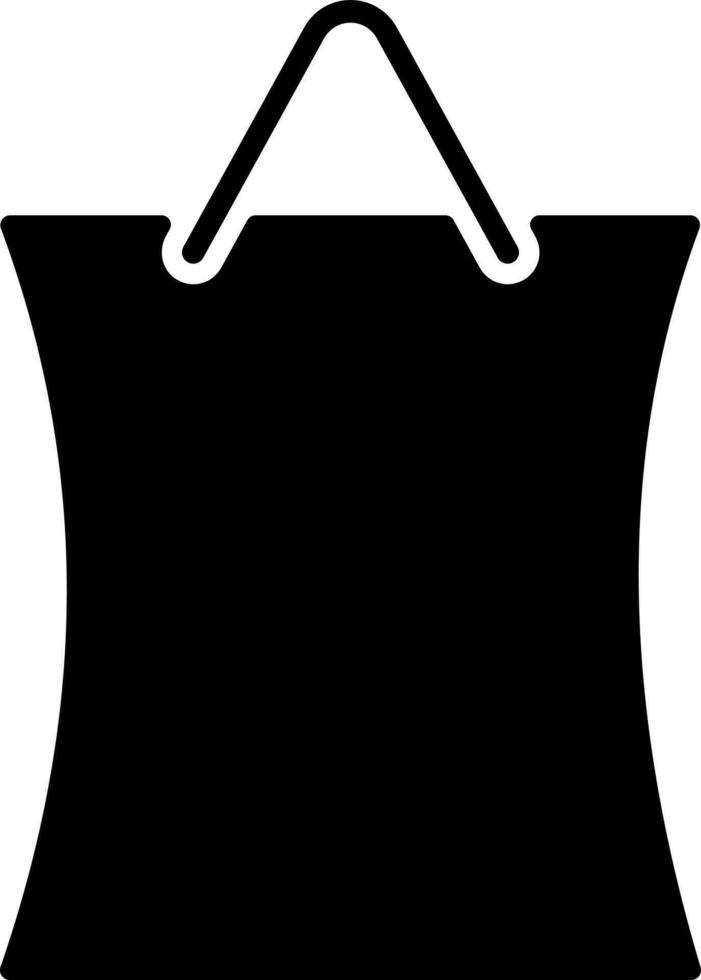 Carry bag icon in black color. vector