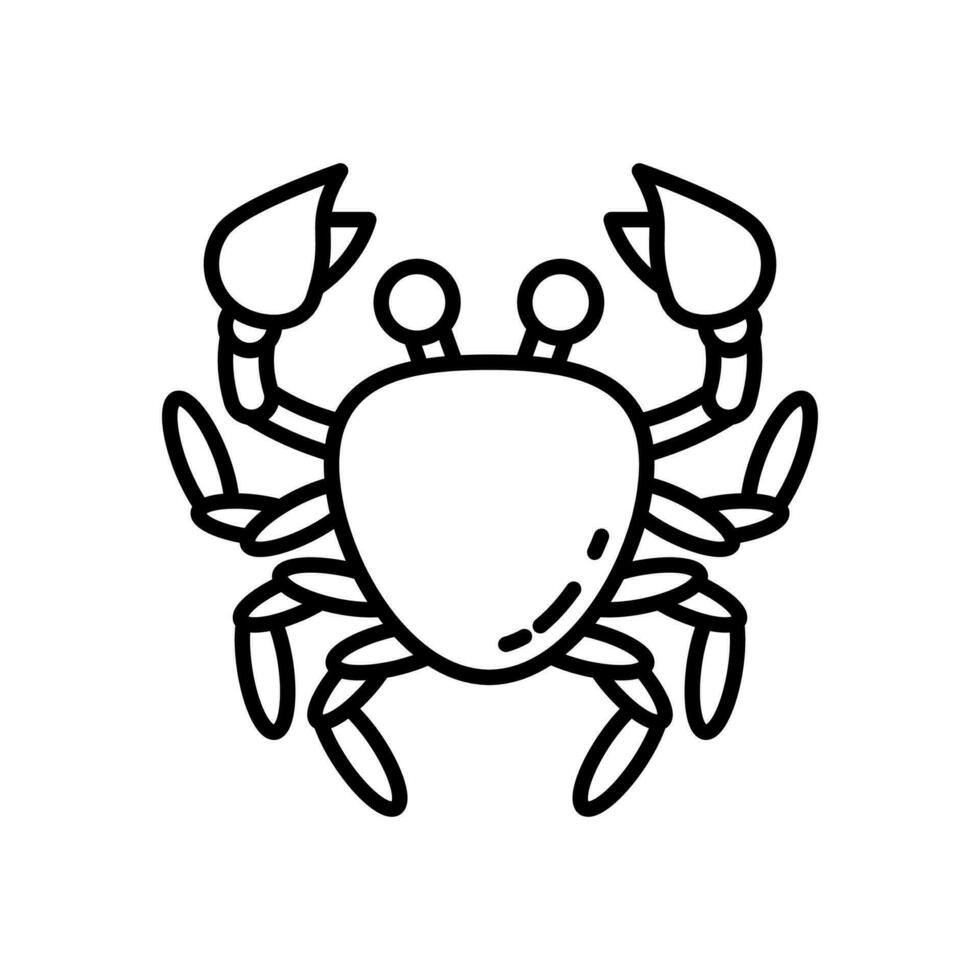 Crab icon in vector. Illustration vector