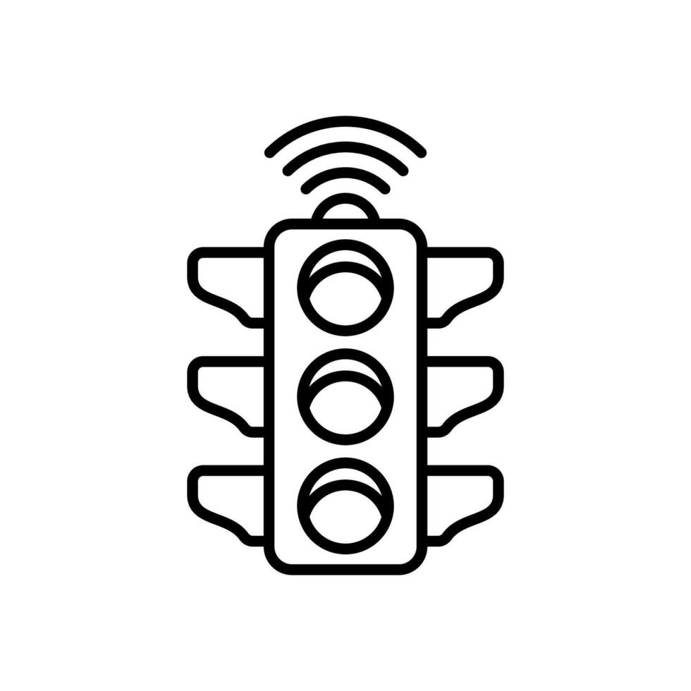 Smart Traffic Light icon in vector. Illustration vector