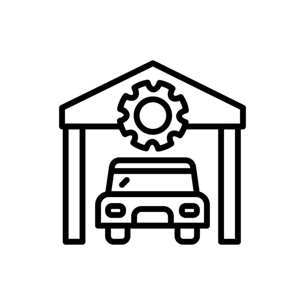 Garage icon in vector. Illustration vector