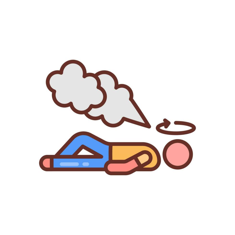 Carbon Monoxide Poisoning icon in vector. Illustration vector