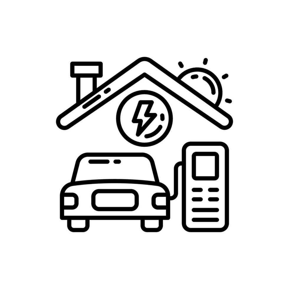 EV Home Alert Charging icon in vector. IllustrationEV Home Alert Charging icon in vector. Illustration vector