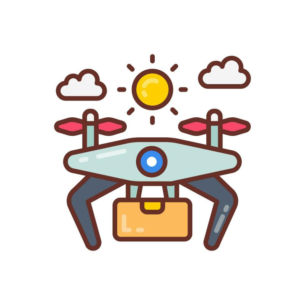 Autonomous Drone icon in vector. Illustration vector