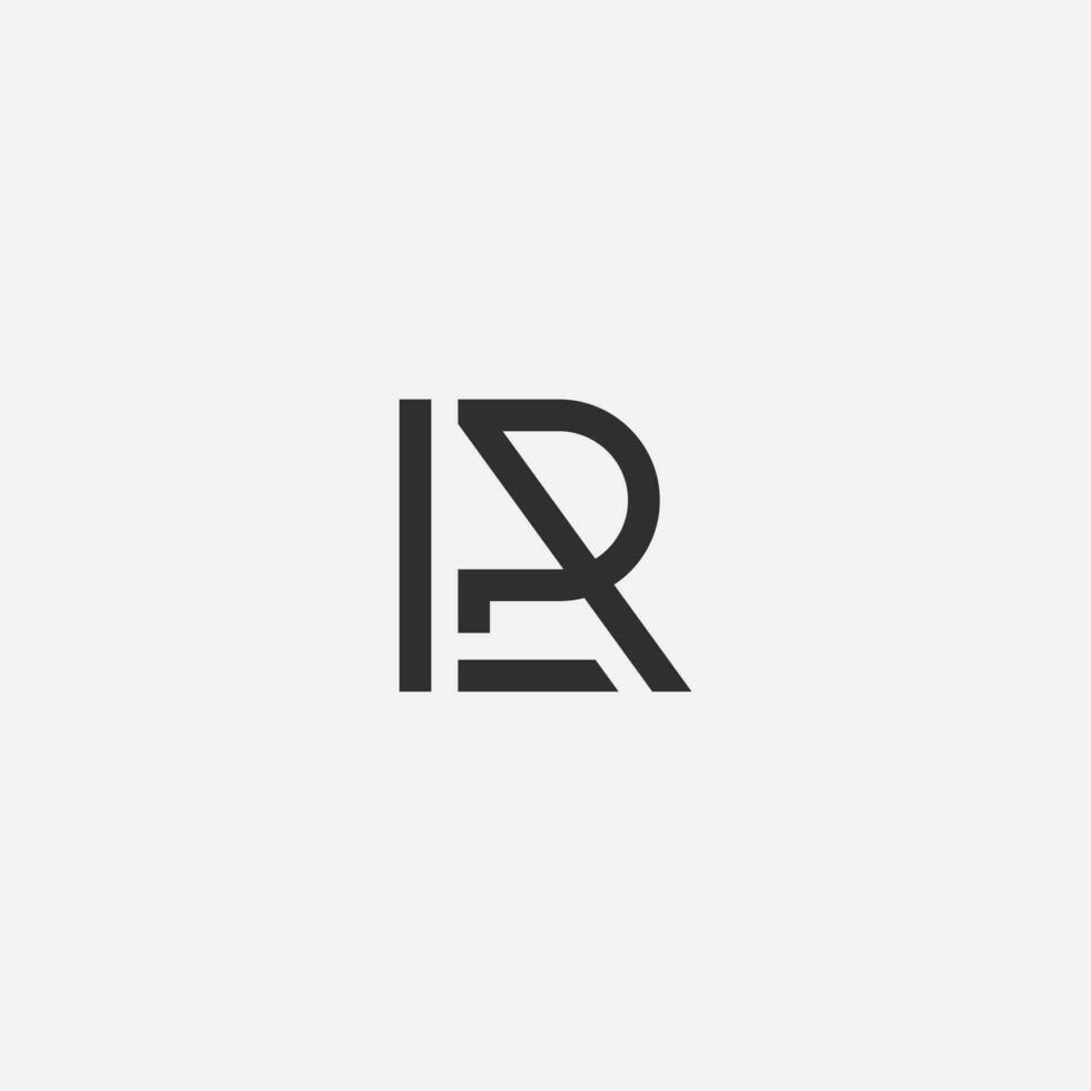 lr logo vector icono ilustración