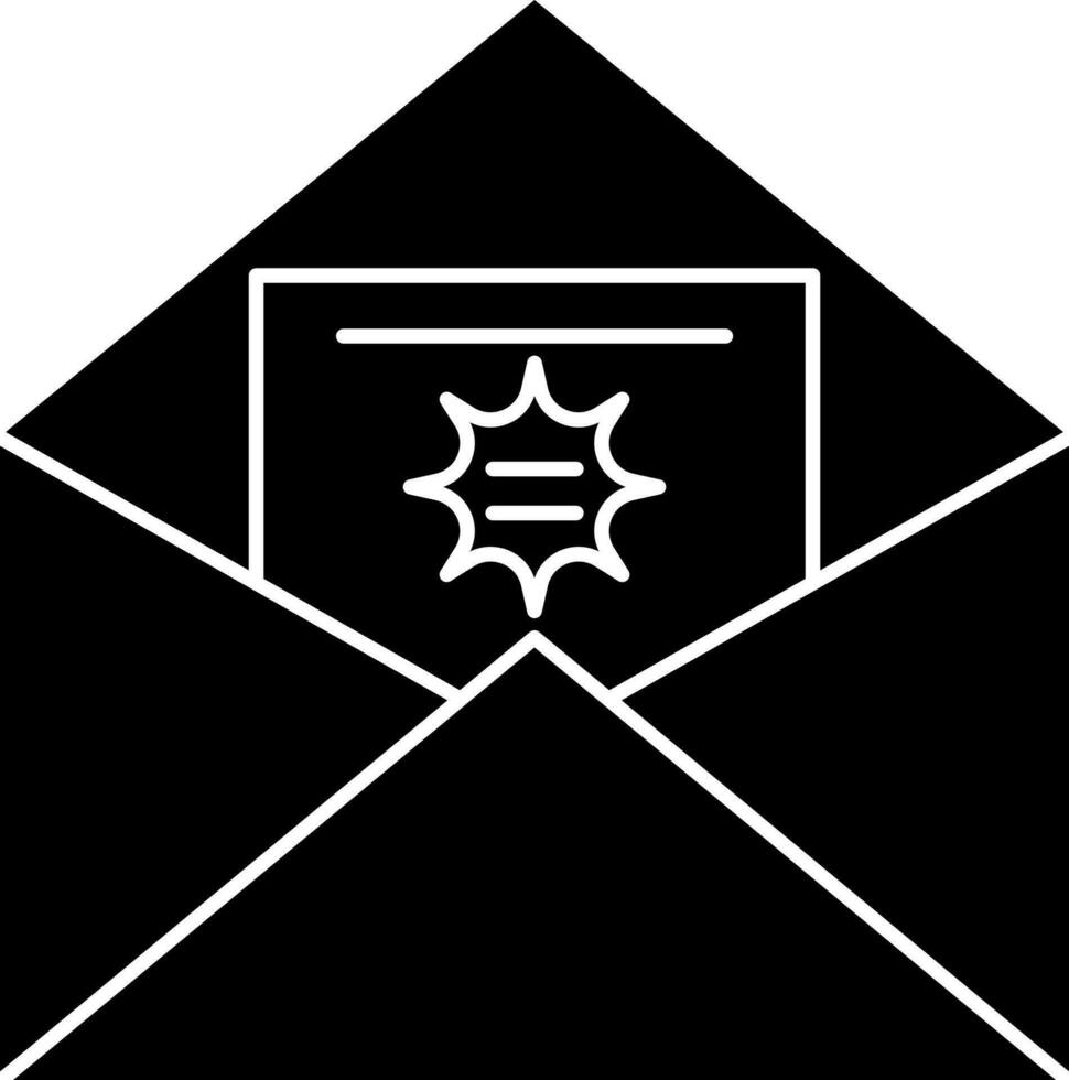 Envelope with letter or ballot icon. vector