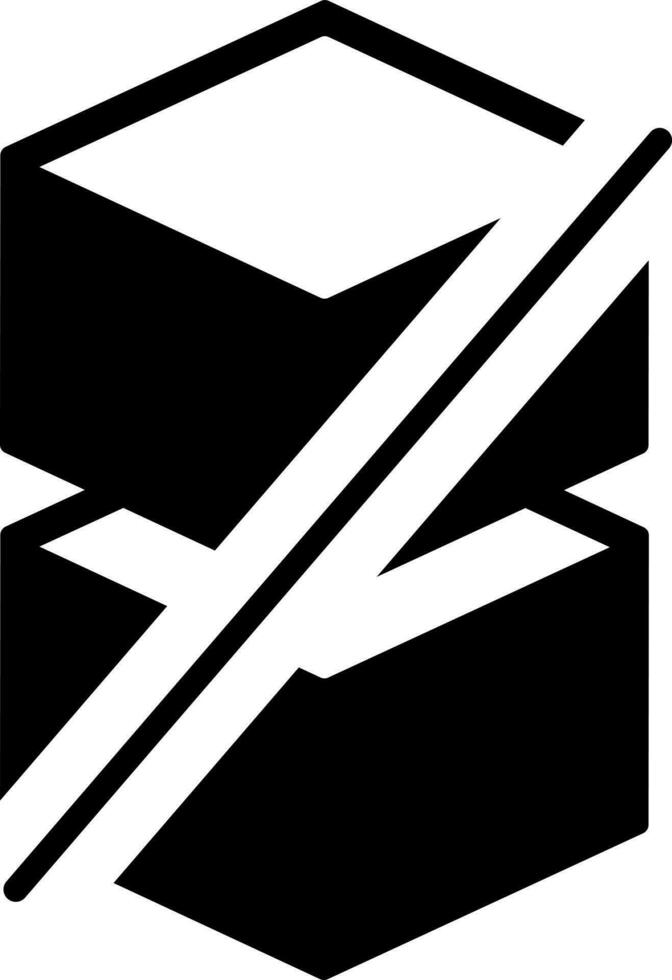 illustration of no stacking icon. vector