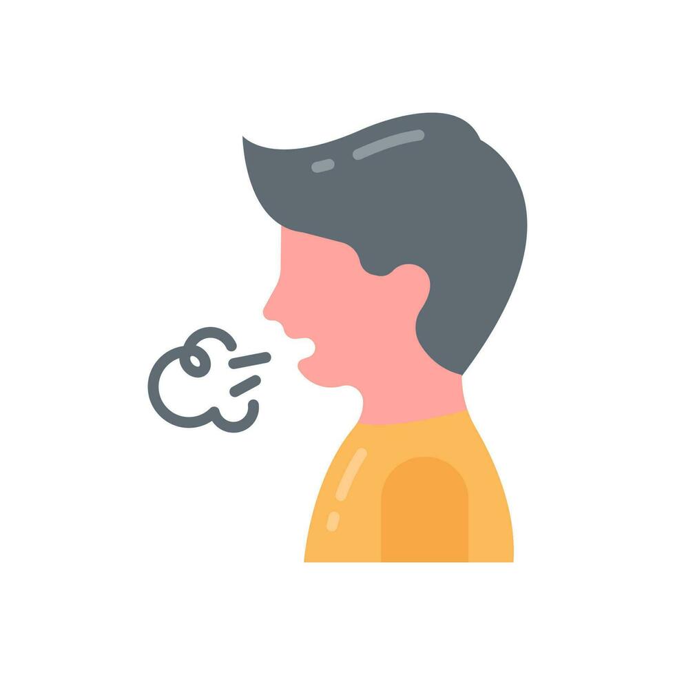 Asthma Attack icon in vector. Illustration vector