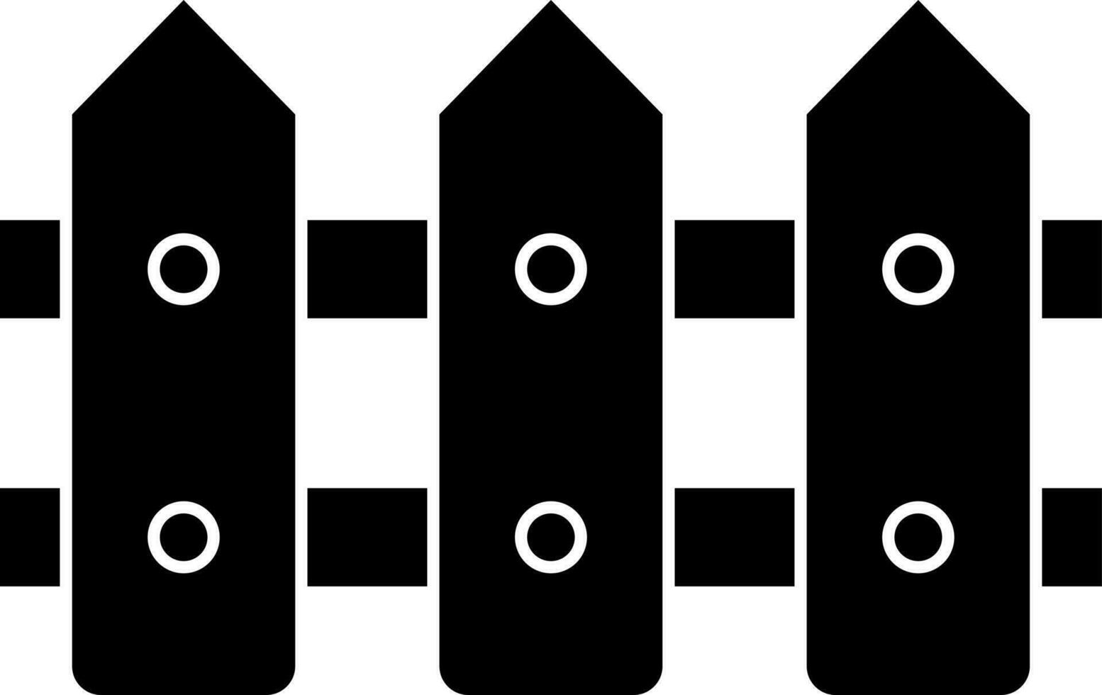 Flat style fence icon or symbol. vector