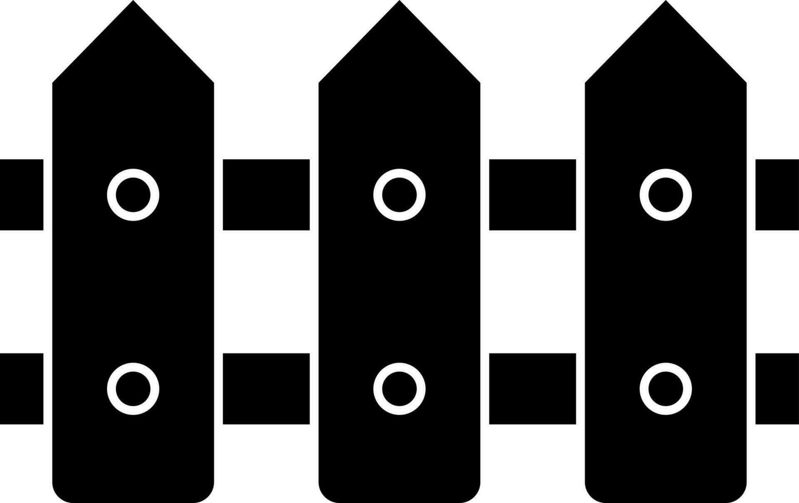 Flat style fence icon or symbol. vector