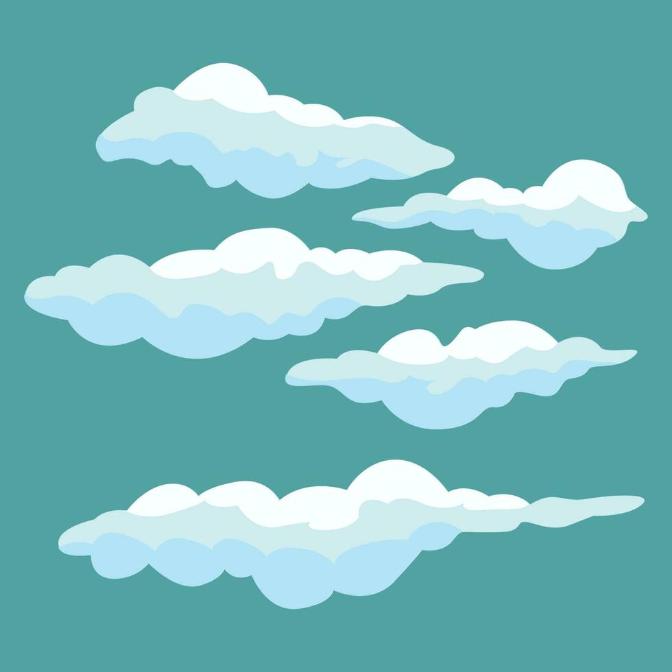 Cloud Icon Set Design, Vector Symbol Template Illustration