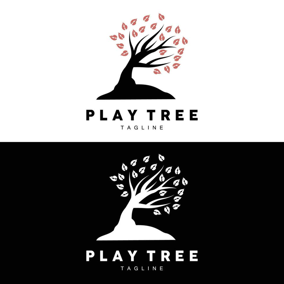 Tree Logo Design, Playground Vector, Education Tree Icon vector