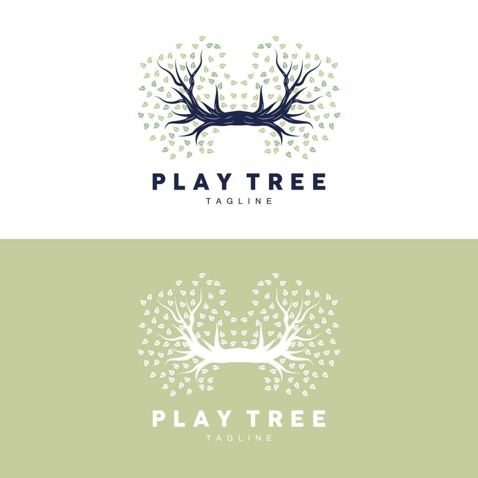 Tree Logo Design, Playground Vector, Education Tree Icon vector