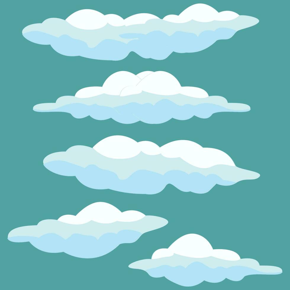 Cloud Icon Set Design, Vector Symbol Template Illustration