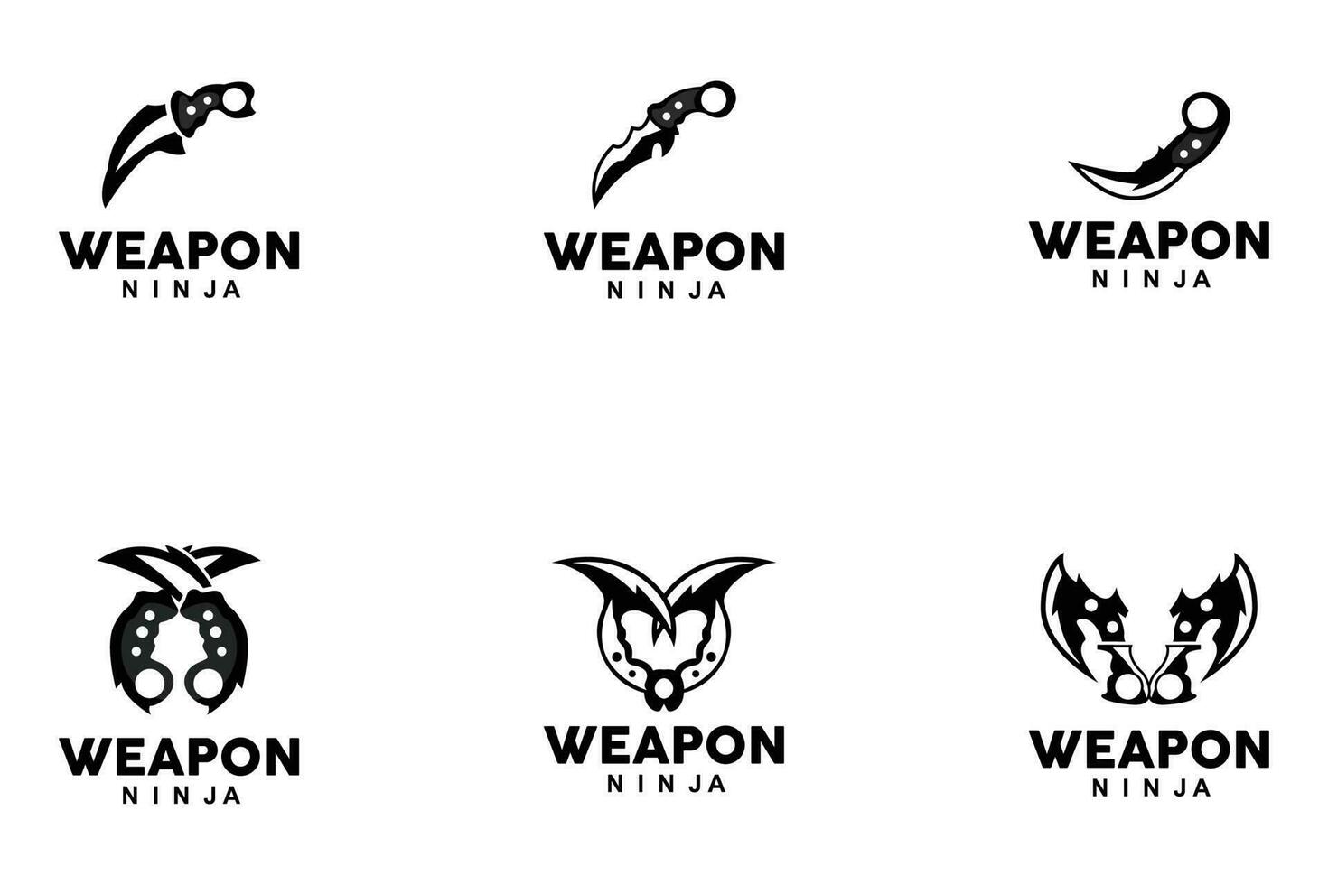 arma logo, tradicional arma Karambit vector, ninja luchando herramienta sencillo diseño, símbolo icono, ilustración vector