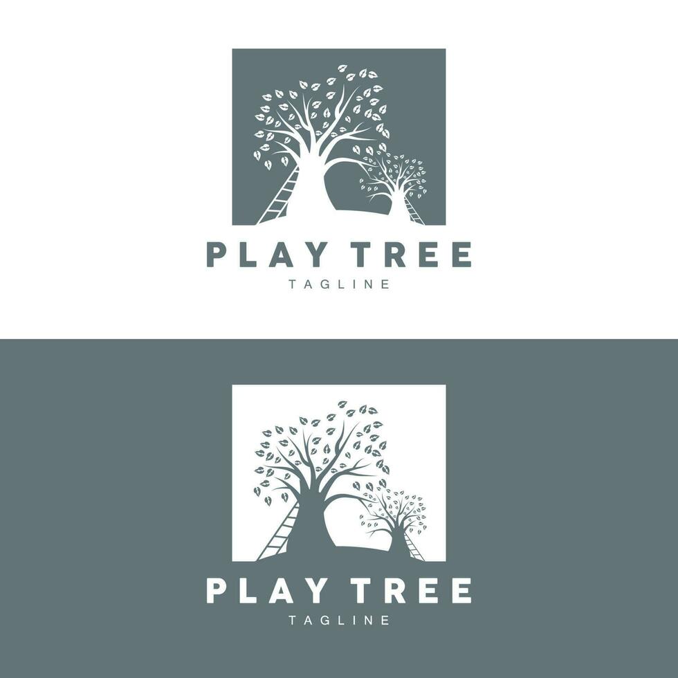 Tree Logo Design, Playground Vector, Education Tree Icon vector