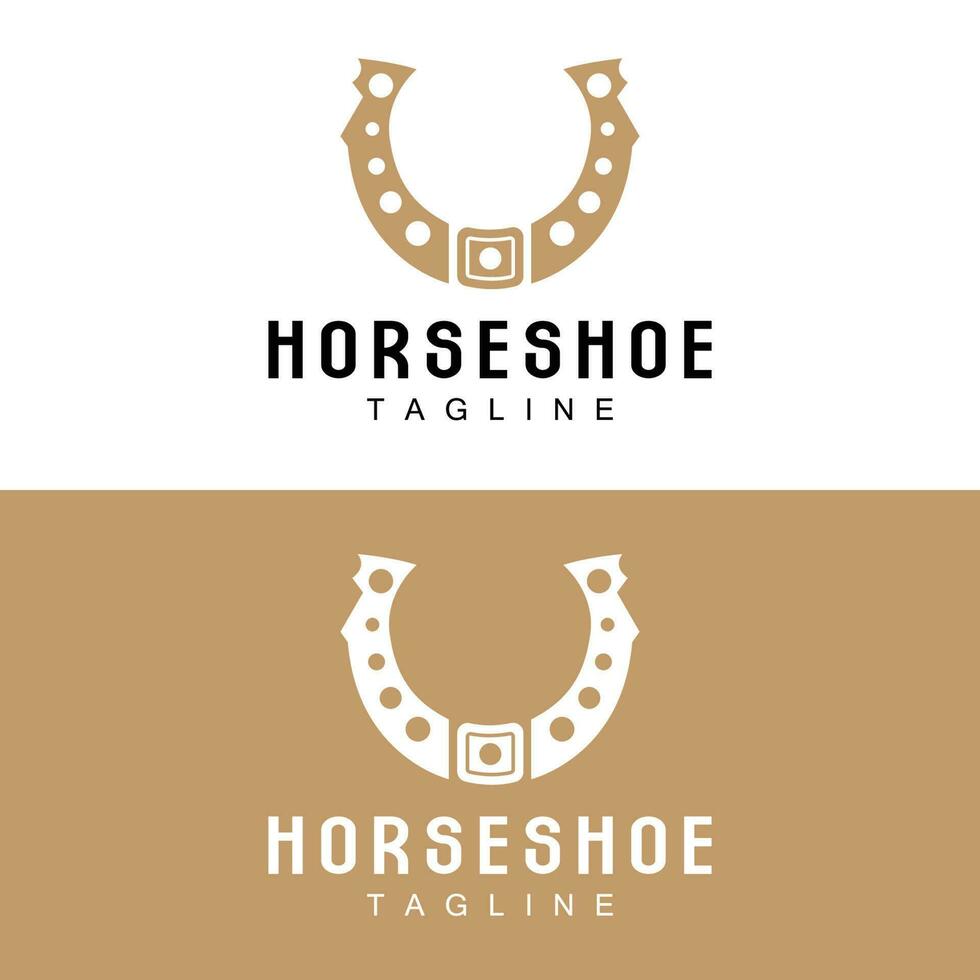 Horseshoe Logo, Cowboy Horse Vector, Icon Design Symbol Template vector