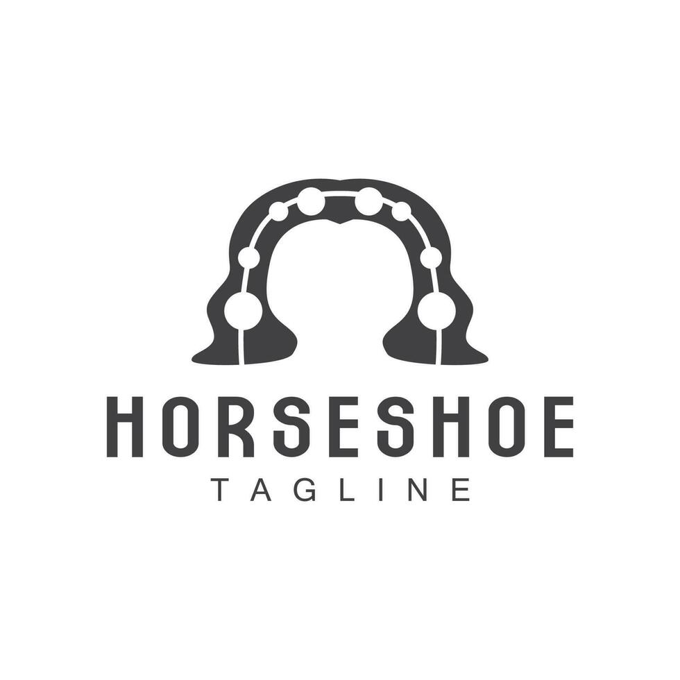 Horseshoe Logo, Cowboy Horse Vector, Icon Design Symbol Template