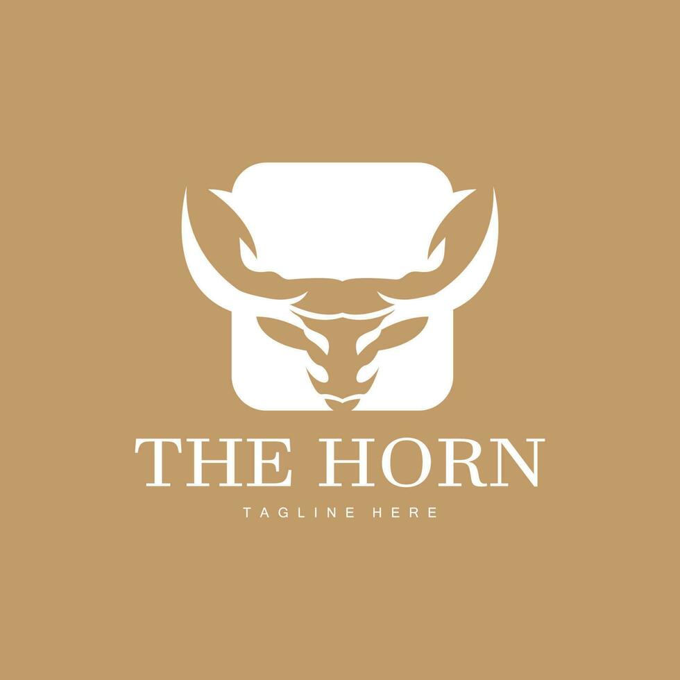 Horns Logo, Long Horned Texas Bull Bull Vector, West Country Old Vintage Design, Silhouette Illustration Icon vector