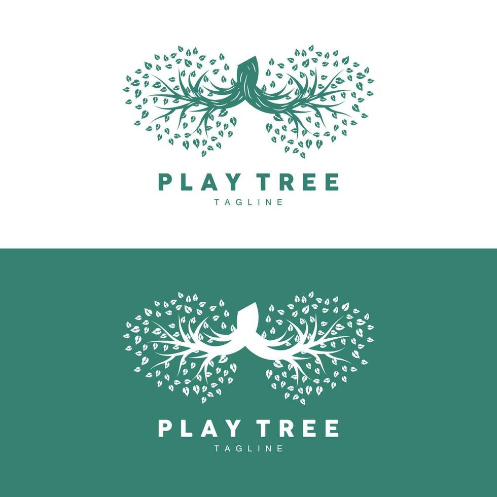 Tree Logo Design, Playground Vector, Education Tree Icon vector