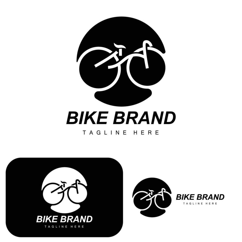 Bicycle Logo, Vehicle Vector, Bicycle Silhouette Icon, Simple Design Inspiration vector