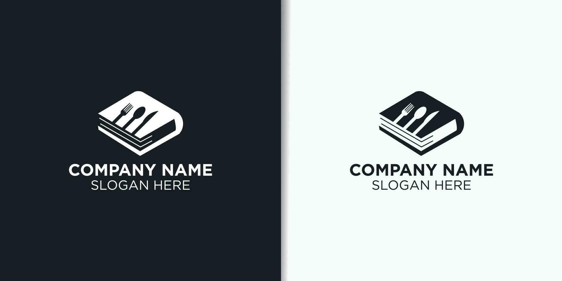 food menu logo design vector, restaurant logo inspiration, cooking tool logo vector