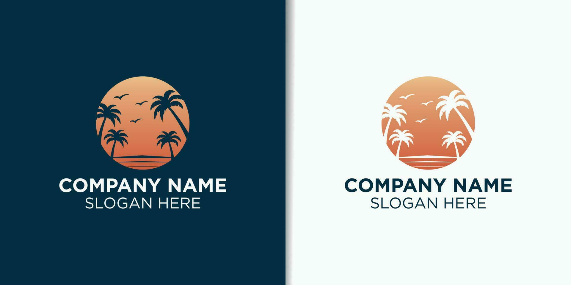 summer vintage logo design vector, holiday retro design, travel logo identity vector