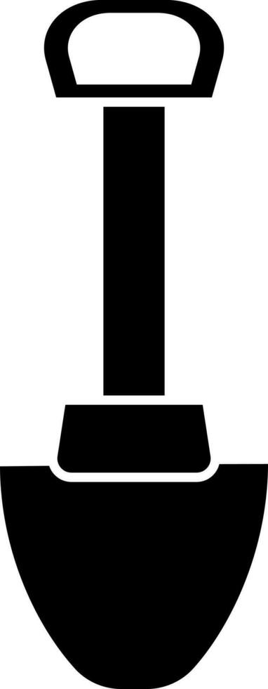 Illustration of shovel icon in flat style. vector