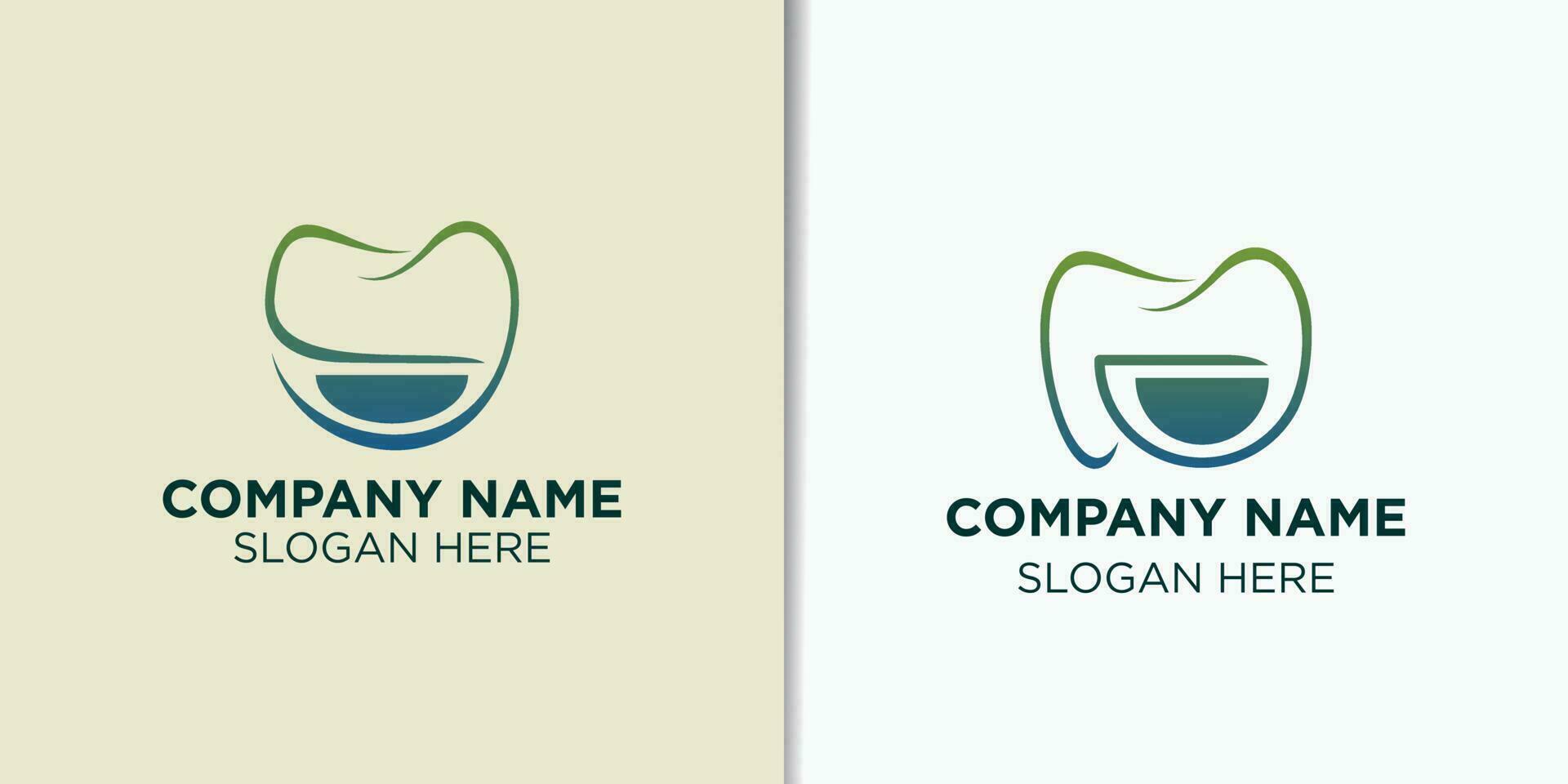 dental logo design template, medical logo inspiration, health concept vector