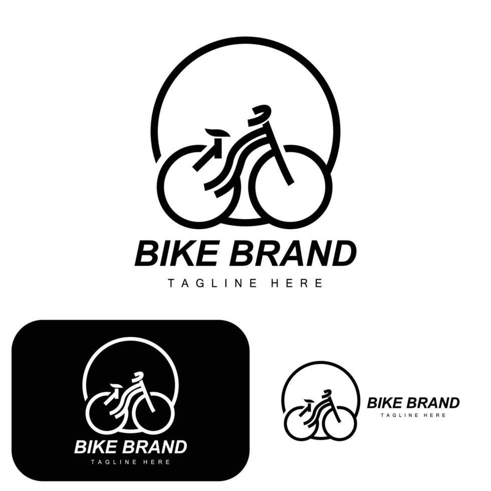 Bicycle Logo, Vehicle Vector, Bicycle Silhouette Icon, Simple Design Inspiration vector