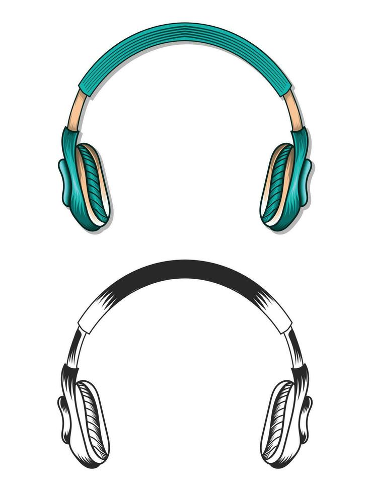 Headphone vector design set