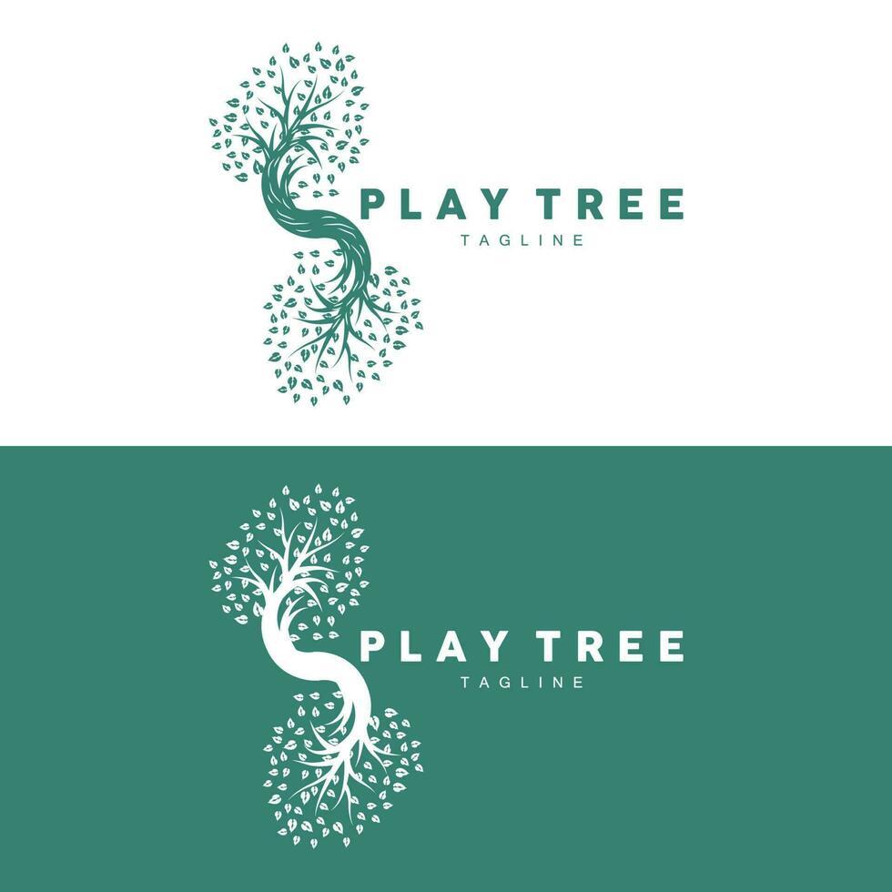 Tree Logo Design, Playground Vector, Education Tree Icon vector