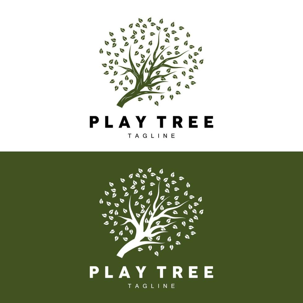 Tree Logo Design, Playground Vector, Education Tree Icon vector