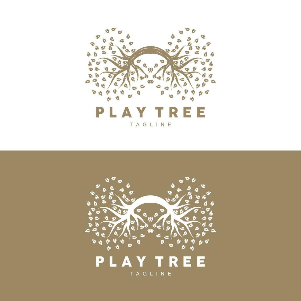 Tree Logo Design, Playground Vector, Education Tree Icon vector