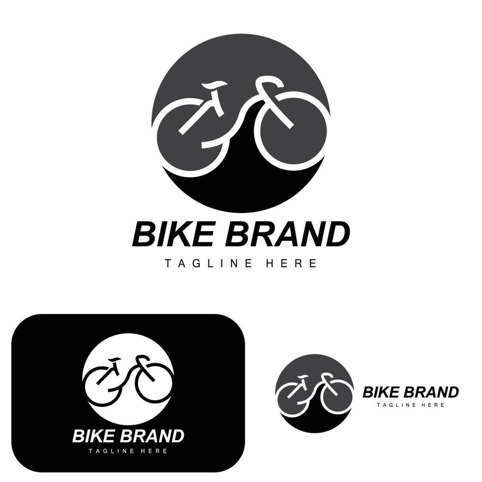 Bicycle Logo, Vehicle Vector, Bicycle Silhouette Icon, Simple Design Inspiration vector