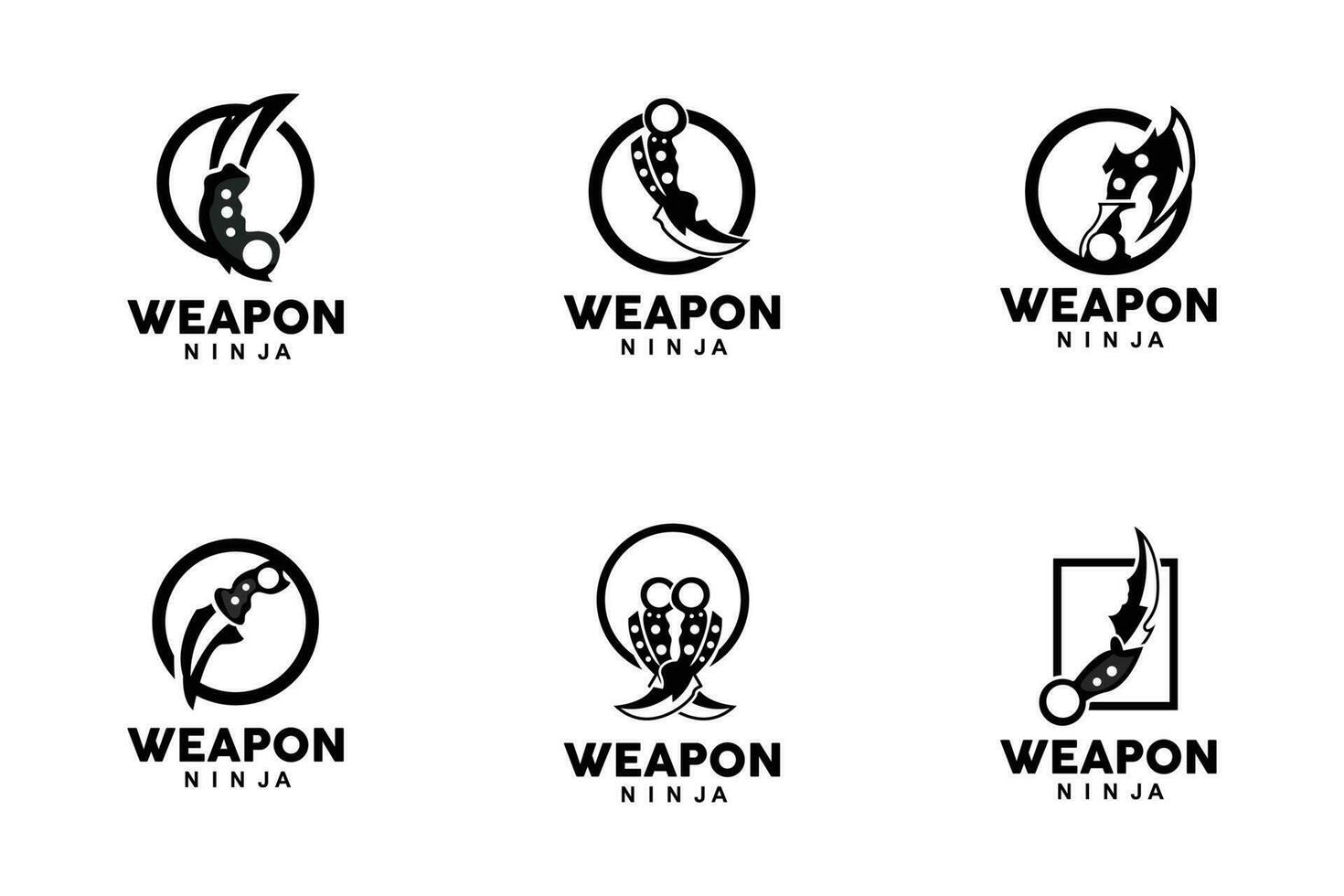 Weapon Logo, Traditional Weapon Karambit Vector, Ninja Fighting Tool Simple Design, Symbol Icon, Illustration vector