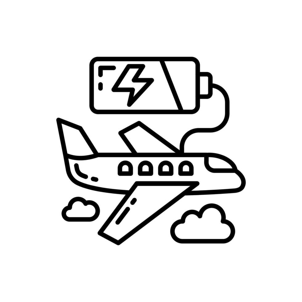 eléctrico aviación icono en vector. ilustración vector