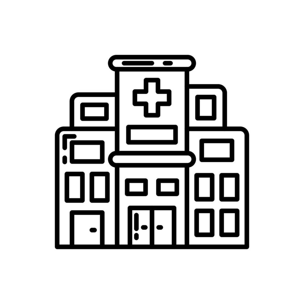 Hospital icon in vector. Illustration vector