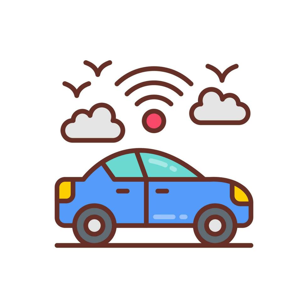 Self Driving Car icon in vector. Illustration vector