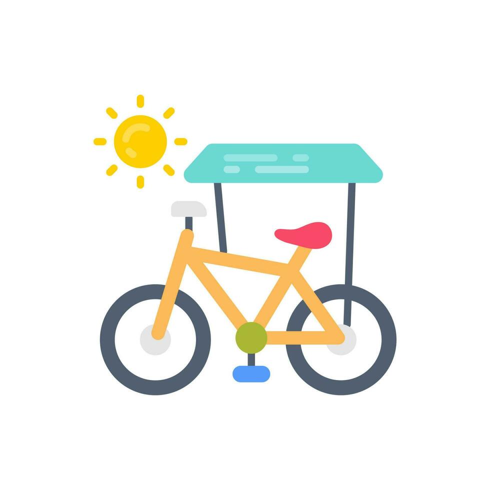 Solar Bicycle icon in vector. Illustration vector