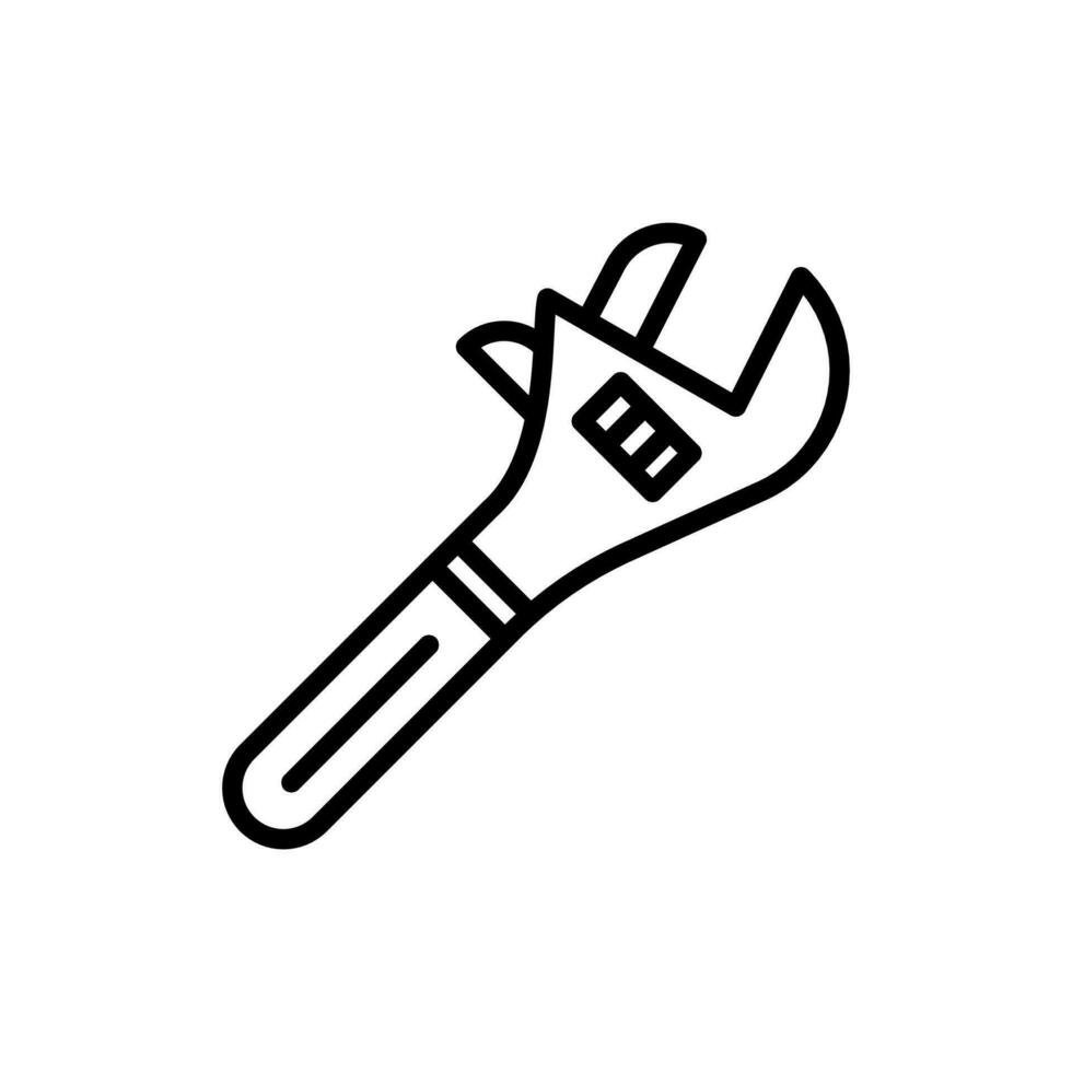 Adjustable Wrench icon in vector. Illustration vector