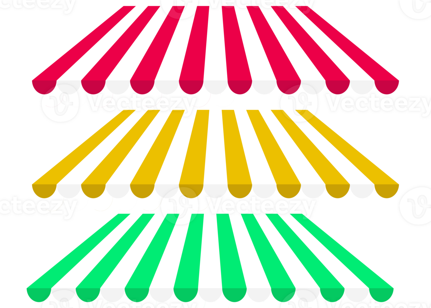 Collection set colorful sunshade png