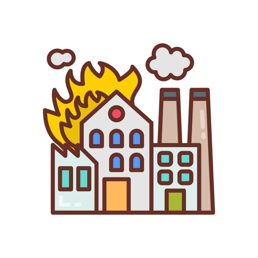 Industrial Accident icon in vector. Illustration vector