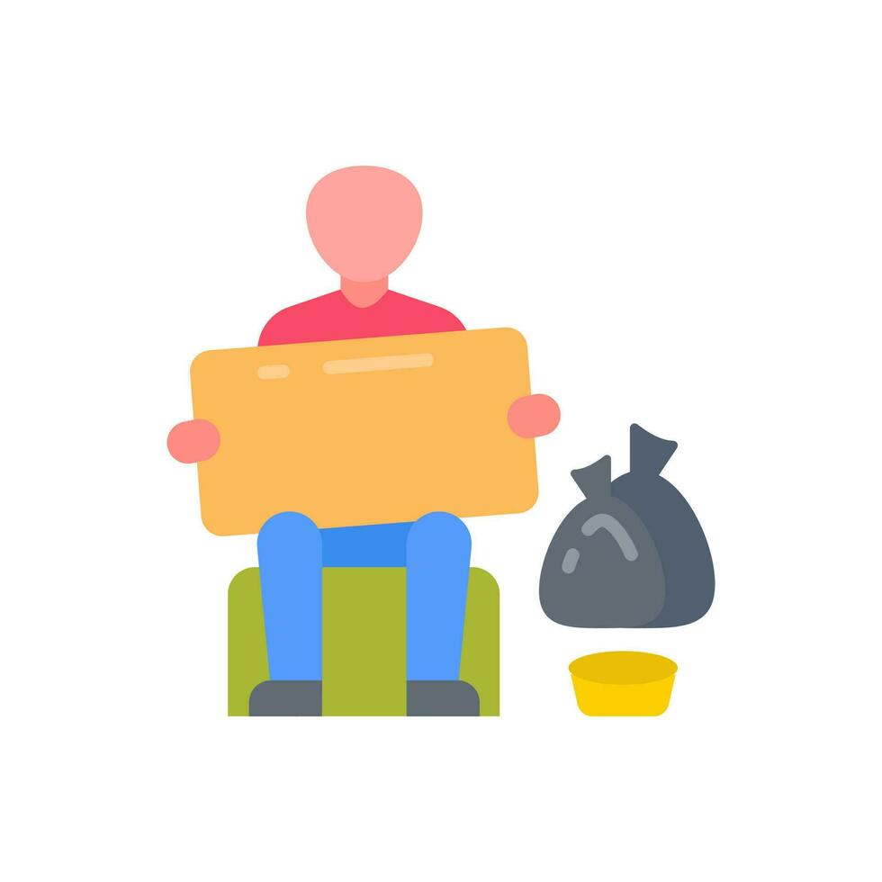 Homelessness icon in vector. Illustration vector